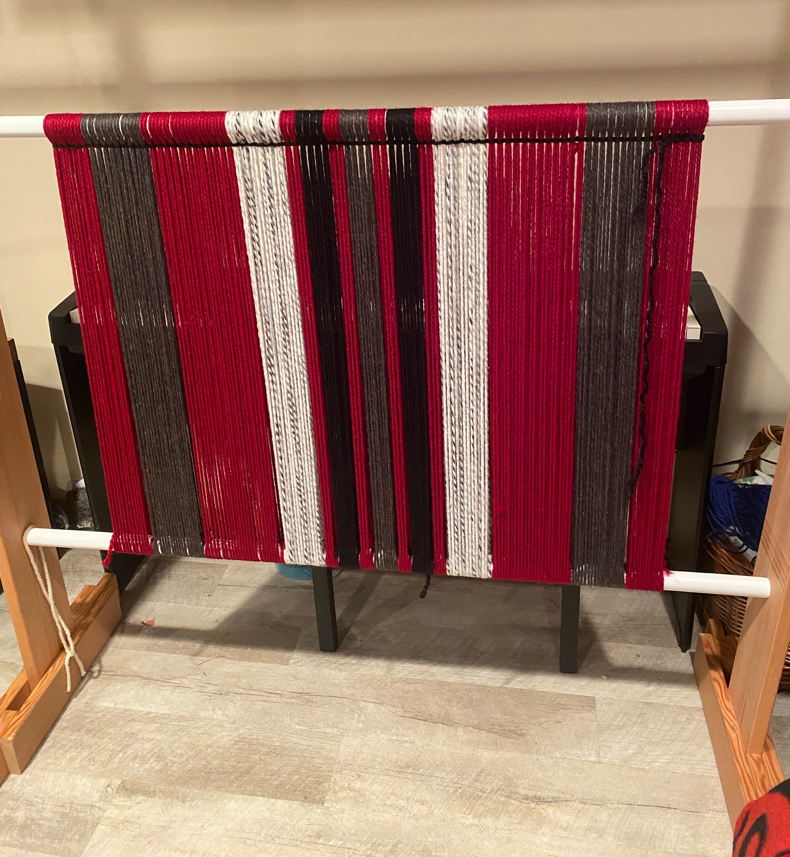 Wool skirt on loom by Leslie Eastwood